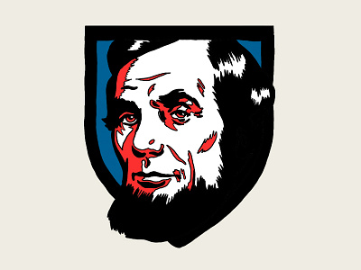 Honest abe blue colors digital drawing graffiti mural paint red tablet wacom white