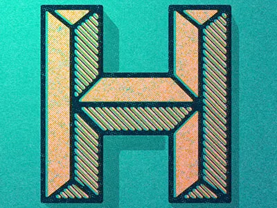 Dribbble H 36daysoftype 36daysoftype h h texture typography vintage