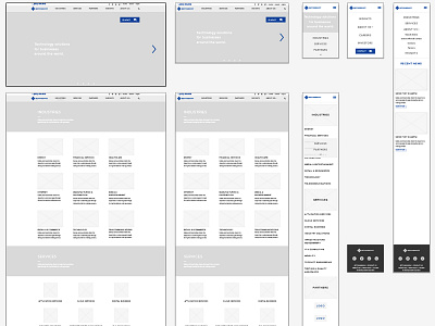 Responsive Wireframe Artboard mobile responsive wireframes
