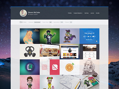 Bēhance Portfolio behance blue portfolio ui web