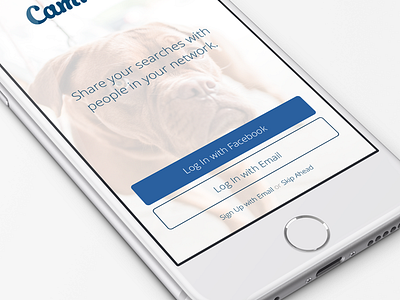 Camfind Going Social app eden creative email follow ios iphone mobile social typography ui ux