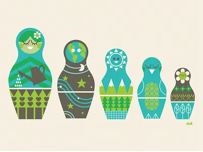 Mother Earth earth day matryoshka mother earth nesting dolls sketch dailies