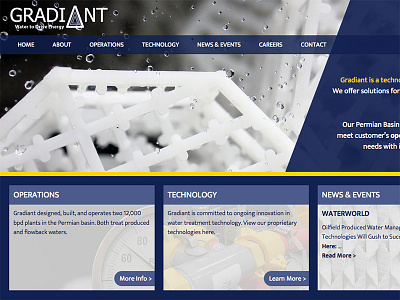 Gradiant Homepage water recycle water technology water treatment web design