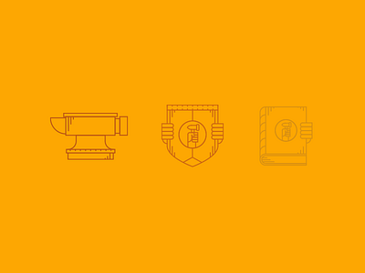 Forge Agency Illustrations design icons illustration illustrator monostroke orange