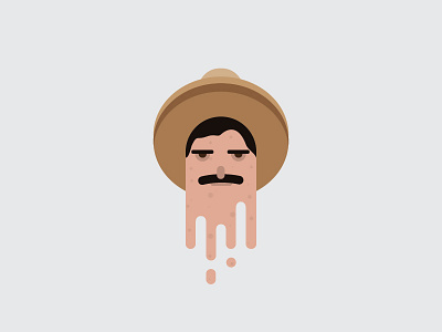 El Germ character design germ icon illustration mustache sombrero