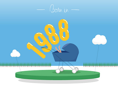 - 1988 - 1988 baby born cloud illustrator sky