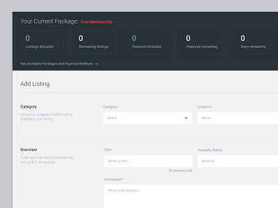 Dashboard Design dashboard profile real estate