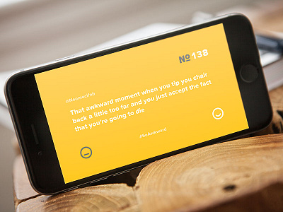 SoAwkward App (Live) awkward hashtag interface landscape minimal typography ui