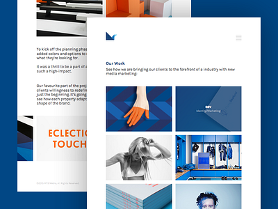 MTB Media Portfolio Page gallery landing layout marketing responsive ui web