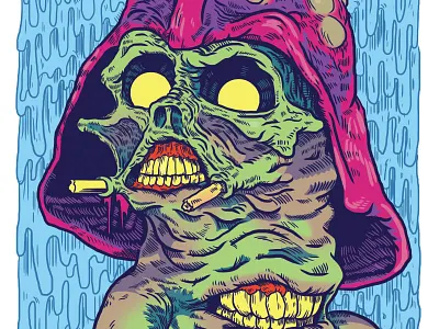 Barf Vader drawing illustration star wars