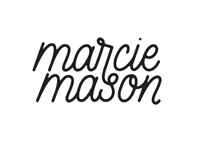 Stacked Logo Variation cursive hand lettering ligature logo mm personal rs