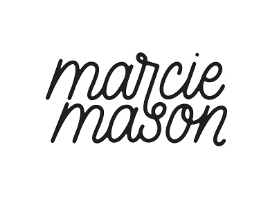 Stacked Logo Variation cursive hand lettering ligature logo mm personal rs