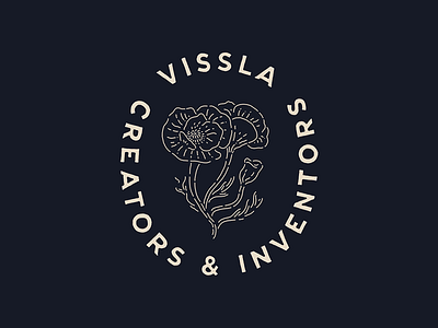 Vissla by hand flower hand drawn lettering lockup minimal monoline poppy surf type vissla