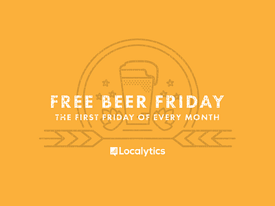 Free Beer Friday beer crest event hops localytics stars wheat