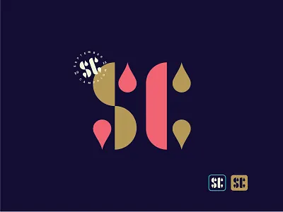 Some Crap geometric lettering water drop