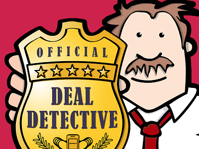 Deal Detective Badge detective illustration illustrator magnifying glass pi private dick