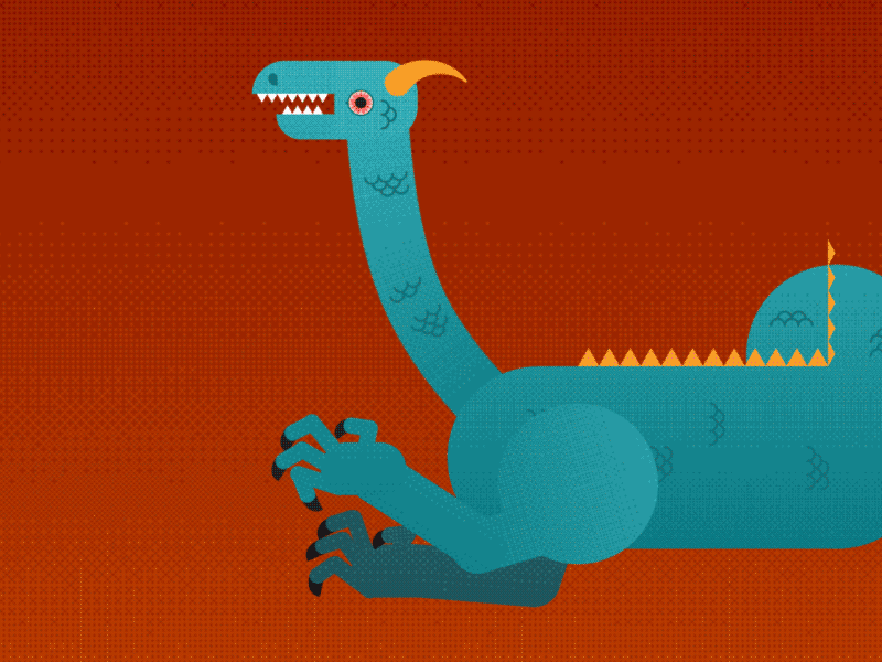 Dragon Test after effects animation dither dragon illustrator texture