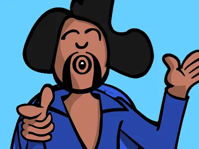 Another gospel choir singer gospel choir handlebar moustache illustration illustrator singer uswitch