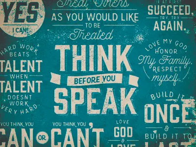 Motto Poster (2 of 8 in the series) design grunge poster texture type vintage