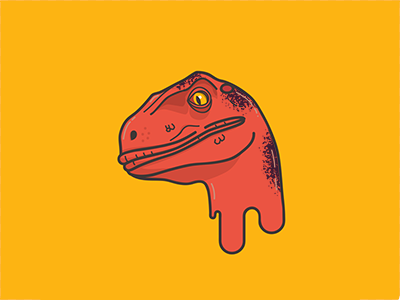 Juicy Lips dinosaur illustration jurassic park raptor velociraptor