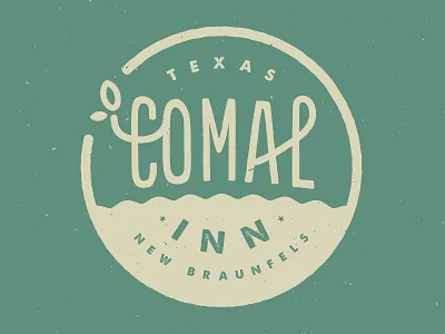 Comal Inn Identity Concept bed and breakfast circle comal identity inn logo new braunfels river texas