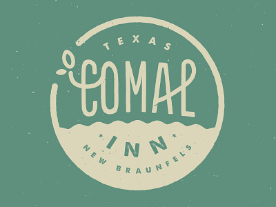 Comal Inn Identity Concept bed and breakfast circle comal identity inn logo new braunfels river texas