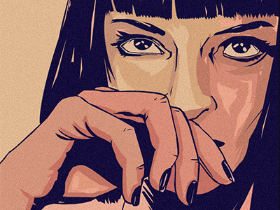 Uma Thurman design illustration pulp fiction uma uma thurman