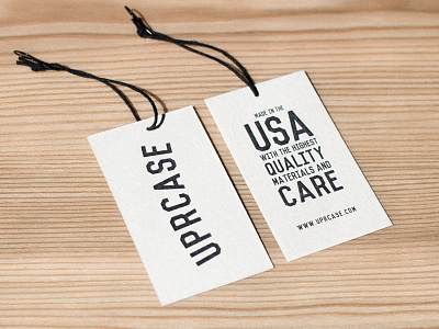 Uprcase Hang Tag clothing flat hang tag made in the usa packaging tag uprcase