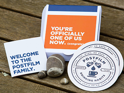 Branding and Digital Studio Client Welcome Gifts brand branding client coasters design digital print product studio welcome gift