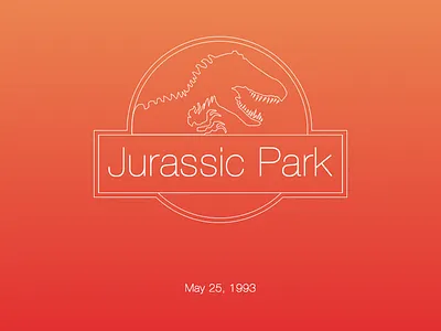If Apple made Jurassic park poster apple flat illustration jurassic minimal poster