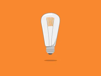 Light bulb icon illustration