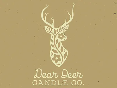 Logo for "Dear Deer Candle Co." logo logo design