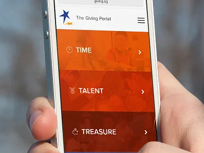 The Giving Portal Mockup mobile mockup