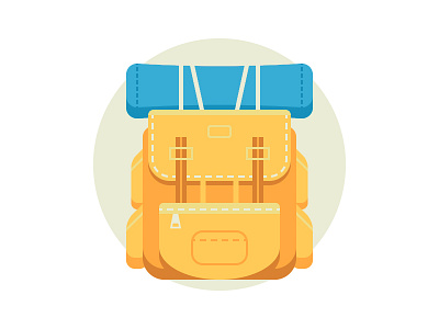 Pack Backin' backpack camping illustration