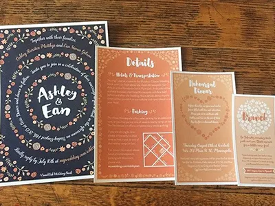 Ashley & Ean IRL flowers invites wedding