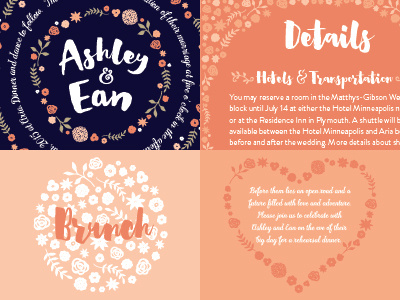 Ashley & Ean flowers invites wedding