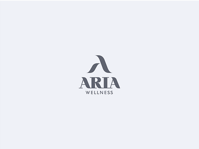 Aria branding care health initial logo peace resort skin spa wave wellness