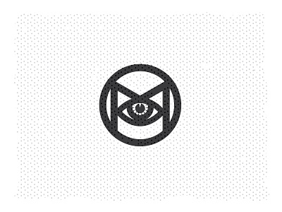 We're Watching branding eye grey haus identity letter logo m simple swiss thick lines