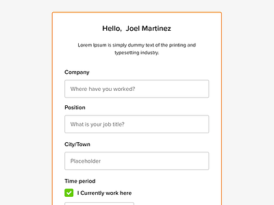 a simple sign up form mockup sign up form