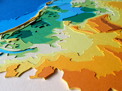 Nederland in Twaalf Lagen 3d layers map nederland paper the netherlands