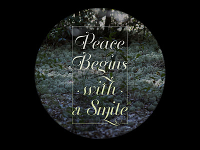 Peace Begins with a Smile photography type