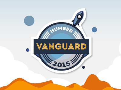 Humber: VANGUARD Grad Show brand cosmos emblem icon label logo planets rocket space symbol tag