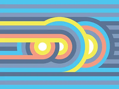 Firewave abstract art circle deco fire fireball geometric paint stripe wave