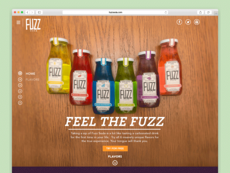 Fuzz Soda Navigation after effects animation fuzz gif hamburger menu motion nav navigation soda ui ux