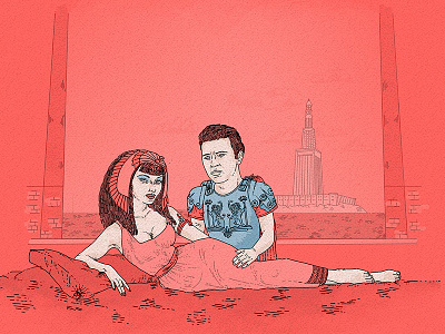 Marco António & Cleopatra cleopatra darwing illustration marco antonio