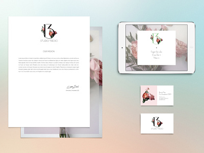 Studio Tredici Mock-Up 13 brand branding flowers logo mockup studio tredici