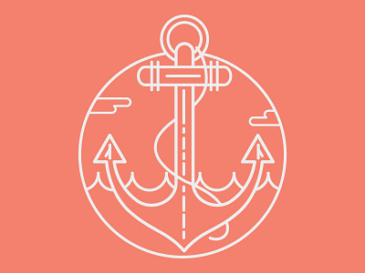Anchor 2d anchor clouds icon nautical ocean sea ship sky