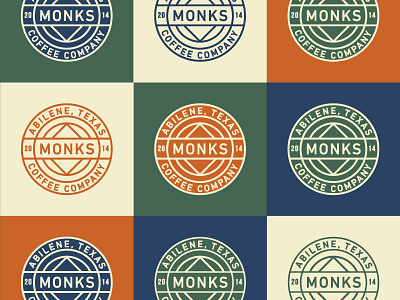 Monks branding coffee identity logo monks