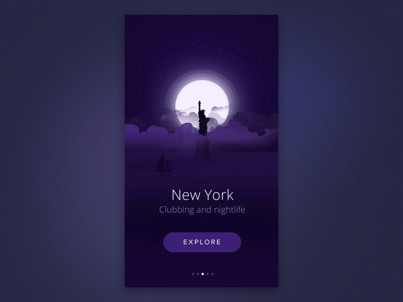 New York and San Francisco animation app cities city design explanation gif intro ios ui ux