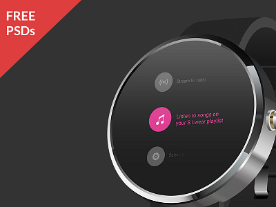 SI Complete android wear app audio player freebie material design multimedia psd ui ui design video player web web design